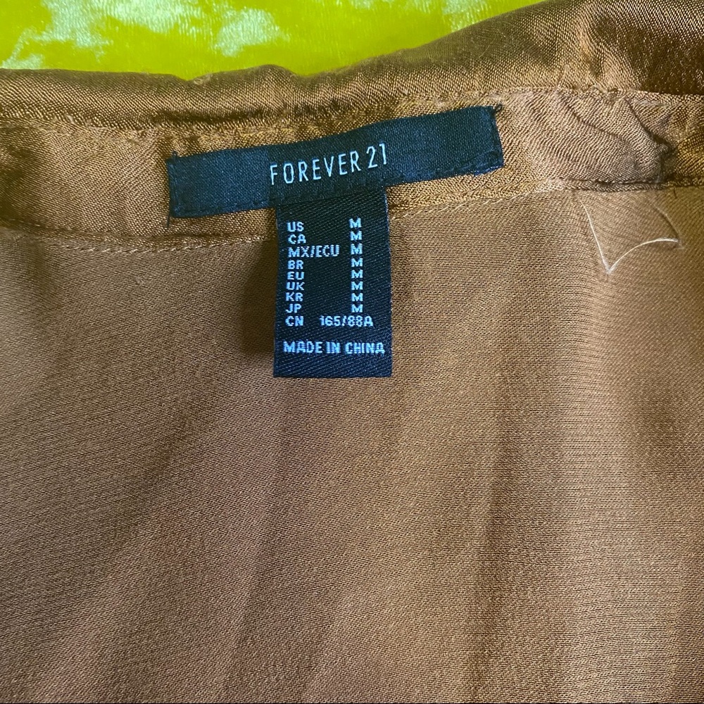 Satin Button Top - Picture 3 of 3